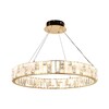 Миниатюра фото подвесной светодиодный светильник odeon light crossa 5072/100l золотой | 220svet.ru