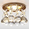 Миниатюра фото встраиваемый светильник ambrella light crystal k2051 cl/g | 220svet.ru
