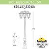 Миниатюра фото садово-парковый фонарь fumagalli ricu bisso/rut 3l dn e26.157.s30.vye27dn | 220svet.ru