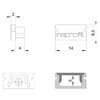 Миниатюра фото заглушка deko-light end cap p-au-01-08 set 2 pcs 978000 | 220svet.ru