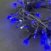 Миниатюра фото гирлянда нить 10м синяя с мерцанием белого диода 24в, 100 led, провод прозрачный пвх, ip54 ltc pst100blw-10-1b | 220svet.ru