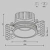 Миниатюра фото встраиваемый точечный светодиодный светильник maytoni round dl058-7w3k-trs-b | 220svet.ru