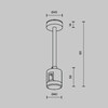 Миниатюра фото стойка для шинопровода с прямым коннектором питания maytoni flarity tra156c-ipcl1-bs | 220svet.ru