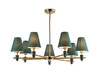Миниатюра фото потолочная люстра на штанге мрамором ambrella light heigh light gn lh75053 | 220svet.ru