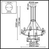 Миниатюра фото подвесная люстра odeon light defance 7143/110l черный | 220svet.ru
