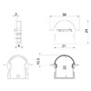 Миниатюра фото заглушка deko-light end cap r-et-02-15 set 2 pcs 979652 | 220svet.ru