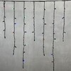 Миниатюра фото гирлянда бахрома 3,2 x 0,9 м разноцветная 220в, 168 led, провод черный каучук, ip65 ltc ll168-1-2m | 220svet.ru