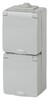 Миниатюра фото розетка эра 2х2p e ip65 16a 250v 11-2607-03 б0036002 | 220svet.ru