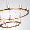 Миниатюра фото подвесная люстра светодиодная odeon light defance 7144/110l бронзовый | 220svet.ru