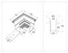 Миниатюра фото коннектор l-образный встраиваемый ambrella light track system magnetic 220v gl1039 | 220svet.ru