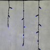 Миниатюра фото гирлянда бахрома с колпачком 3,1 x 0,5 м синяя 220в, 120 led, провод черный пвх, ip65 ltc pil120cap-11-2b | 220svet.ru