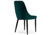 Миниатюра фото стул на металлокаркасе woodville kora green / black 15096 | 220svet.ru
