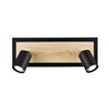 Миниатюра фото настенный светильник lumion pine 8025/19wl черный/дерево | 220svet.ru