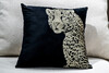Миниатюра фото подушка с вышивкой черная 45*45см garda decor 70sw-19589 | 220svet.ru