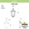 Миниатюра фото уличное бра fumagalli daria m28.000.000.vxe27 | 220svet.ru