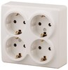 Миниатюра фото розетка эра 4х2p e со шторками schuko 16a 250v 11-2211-02 б0020710 | 220svet.ru