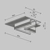 Миниатюра фото угол-соединитель 45° встраиваемый под гкл 12,5мм maytoni exility x tra239cls-42.12b | 220svet.ru