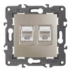 Миниатюра фото розетка информационная 2xrj45 эра 14-3108-04 б0034311 | 220svet.ru
