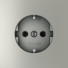 Миниатюра фото розетка встраиваемая с заземлением 16а voltum s70 vls040105 (сталь) | 220svet.ru