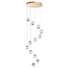 Миниатюра фото подвесная светодиодная люстра odeon light crystal 5008/56l золотой | 220svet.ru