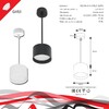 Миниатюра фото подвесной светильник reluce 53006-0.9-001ld gx53 bk | 220svet.ru