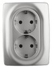 Миниатюра фото розетка эра 12 2x2p e schuko со шторками 16a 250v 12-2108-03 б0036444 | 220svet.ru