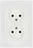 Миниатюра фото розетка эра galaxy 15-2107-01 без заземления двойная 2x2p 16а-250в ip20 белый б0071697 | 220svet.ru