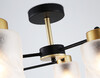 Миниатюра фото потолочная люстра на штанге ambrella light traditional loft tr tr303325/6 bk/gd | 220svet.ru