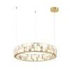 Миниатюра фото подвесной светодиодный светильник odeon light crossa 5072/80l золотой | 220svet.ru