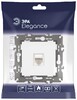 Миниатюра фото розетка эра elegance 14-3107-01м rj45, белый матовый б0065763 | 220svet.ru