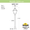 Миниатюра фото садовый светильник-столбик fumagalli mizar.r/cefa u23.151.000.aye27 | 220svet.ru