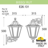 Миниатюра фото светильник уличный настенный fumagalli bisso/rut dn e26.131.000.bxe27dn | 220svet.ru