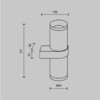 Миниатюра фото бра maytoni technical focus design c069wl-02mg | 220svet.ru