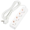 Миниатюра фото удлинитель uniel ultra 4гн х 3м с/з s-gcu4-3 white ul-00010006 | 220svet.ru