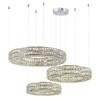 Миниатюра фото подвесная светодиодная люстра odeon light panta 4927/85l хром | 220svet.ru