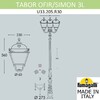Миниатюра фото парковый фонарь fumagalli tabor ofir/simon 3l  u33.205.r30.axh27 | 220svet.ru