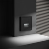 Миниатюра фото подсветка светодиодная встраиваемая с датчиком voltum s70 vls070708 (черный матовый) | 220svet.ru
