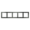 Миниатюра фото рамка пластиковая на 5 постов voltum s70 vls100506 (титан) | 220svet.ru