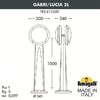 Миниатюра фото садовый светильник-столбик fumagalli gabri/lucia 2l 1r3.613.020.wye27 | 220svet.ru