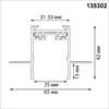 Миниатюра фото шинопровод встраиваемый в  гкл 2м novotech vector 135302 черный | 220svet.ru