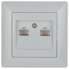 Миниатюра фото розетка компьютерная 2xrj45 эра intro 4-304-01 б0043389 | 220svet.ru