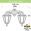 Миниатюра фото светильник уличный настенный fumagalli porpora/rut dn e26.141.000.bxe27dn | 220svet.ru