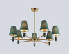 Миниатюра фото потолочная люстра на штанге мрамором ambrella light heigh light gn lh75053 | 220svet.ru