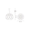 Миниатюра фото подвесной светильник flora medium silver slamp | 220svet.ru