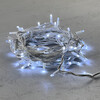 Миниатюра фото гирлянда нить 10м белая 24в, 100 led, провод белый каучук 2,3мм, ip65 ltc eco100-8-1w | 220svet.ru