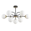 Миниатюра фото потолочная люстра на штанге lumion elrona 8375/9c черный/латунь | 220svet.ru