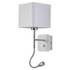Миниатюра фото бра crystal lux paco ap2 chrome/white | 220svet.ru