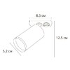 Миниатюра фото трековый однофазный светильник arte lamp flame a1519pl-1wh | 220svet.ru