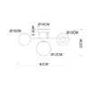 Миниатюра фото настенный светильник arte lamp gemini a2243pl-3bk | 220svet.ru