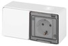 Миниатюра фото блок розетка с выключателем эра эксперт 11-7501-01 ip55 16a-10ax-250в оу белый б0063288 | 220svet.ru